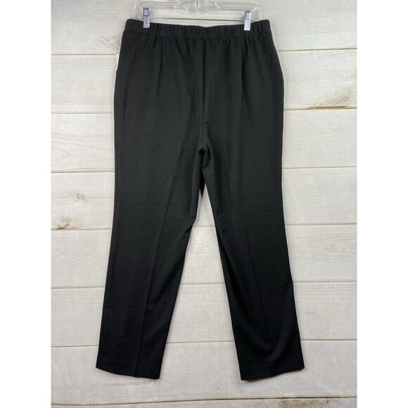 NWT Allison Daley Womens Size 14 Pants Straight Leg Pull On Black Pockets - Picture 7 of 9